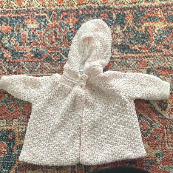 Little Wonders Pink Baby Sweater, 3-6 months - Picture 1 of 3